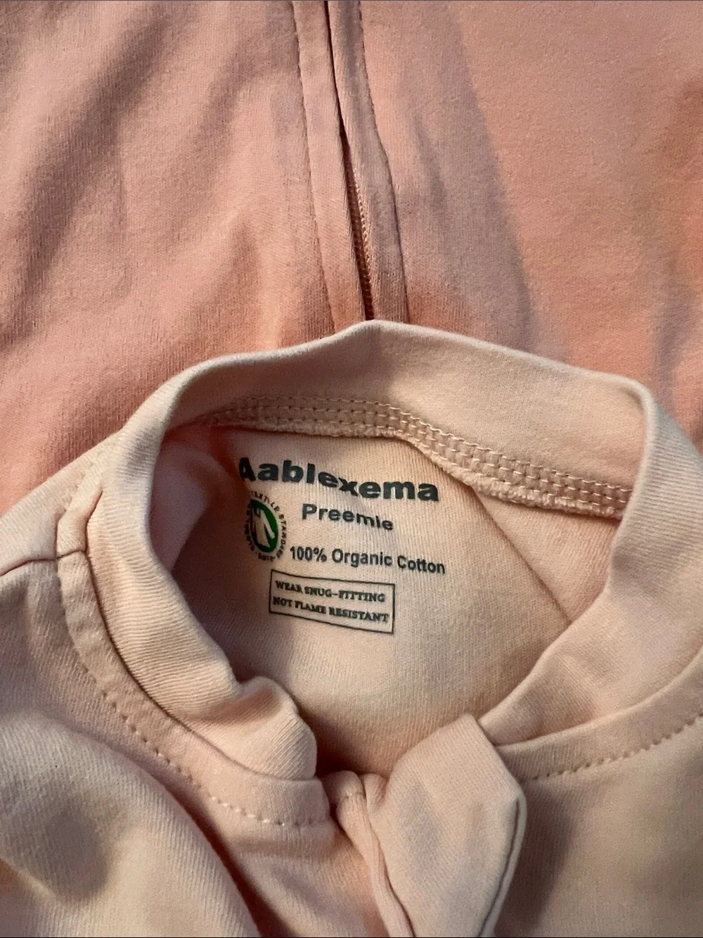 Aablexema Baby Organic Cotton Pajamas 2 Way Zipper Preemie One Piece Outfits